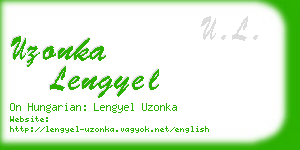 uzonka lengyel business card